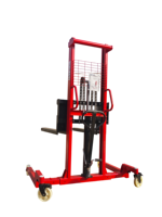 Chariot élévateur hydraulique manuel - Largeur de fourche réglable - Empilage en entrepôt - Levage de 1,6 m - Capacité de 1 tonne - Terrain accidenté et tout-terrain