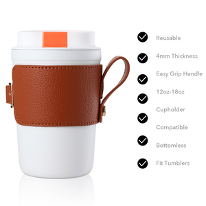 Everich custom logo sottovuoto isolato <span class=keywords><strong>e</strong></span> in acciaio inox tazza da caffè caffè tazza a doppia parete BPA fre tazza di caffè con manicotto - Product Image 5