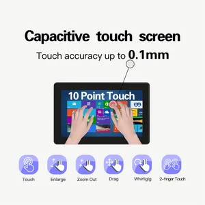 32 Inch 10 Points IP65 IK08 DVI VGA Tft Capacitive Lcd Touch Screen Industrial Touch Screen Monitor