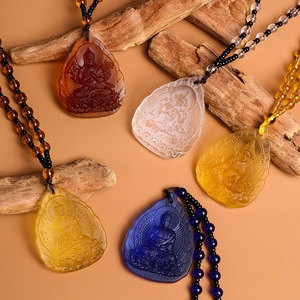 Kalung <span class=keywords><strong>Tara</strong></span> Hijau obat Panjang liontin Buddha untuk pria dan wanita, liontin Buddha Amitabha untuk sambungan - Product Image 3