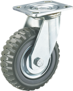 200mm <span class=keywords><strong>PU</strong></span>-Abdeck materialien schwenkbares Industrie rollen rad mit Doppel lager - Product Image 1