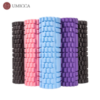 Umicca Rodillo de eskuma peralatan Fitness, rol berongga pijat otot punggung, kolom Yoga Pilates busa Roller