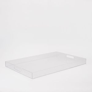 Plateaux carrés modernes en lucite transparente, petits plateaux de service en acrylique pour la nourriture, le thé, le café, le petit-déjeuner, les collations, le <span class=keywords><strong>fromage</strong></span>, les amuse-gueules - Product Image 5