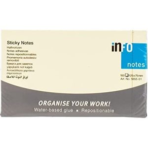 NOTIZIE INFORMATIVE - BLOCCO DI 100 ADESIVI GIALLI 125X75mm - Product Image 1