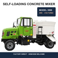 Camion malaxeur à béton avec moteur diesel 4m3, alimenté par un moteur diesel pour les projets routiers