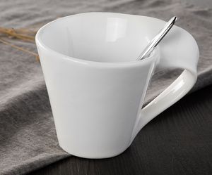 Ensemble <span class=keywords><strong>de</strong></span> <span class=keywords><strong>vaisselle</strong></span> en porcelaine blanche classique élégante <span class=keywords><strong>de</strong></span> forme unique en gros pour <span class=keywords><strong>salon</strong></span>, restaurant, hôtel, ensemble <span class=keywords><strong>de</strong></span> tasses à eau et à <span class=keywords><strong>thé</strong></span> en forme <span class=keywords><strong>de</strong></span> vague - Product Image 5