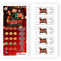 Boletos de Lotería Desgarrables de Alta Calidad con Temática del Black Friday, Impresión de Logotipo Personalizado, 5 Ventanas