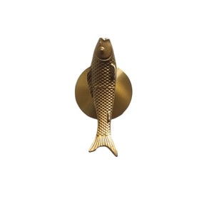 Mori Beef Crochet mural décoratif en forme de carpe, doré, pour salle de bain et toilettes, style européen - Product Image 5