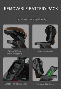 Scooter Eléctrico para Adultos de Largo Alcance (35-40 km), Ruedas de 14 Pulgadas, Batería de Litio, Modelo D50 - Product Image 3