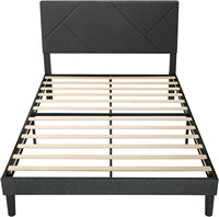 Cadre de lit à plateforme en métal robuste et facile à assembler Lit de 14 pouces de haut Aucun sommier nécessaire Lit simple Queen Size