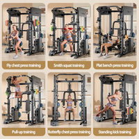 Ensemble de fitness multifonctionnel intégré Smith Machine pour la maison, équipement d'entraînement de musculation tout-en-un pour l'intérieur