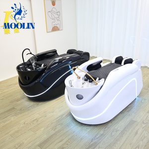 MOOLIN Bac à shampoing moderne en céramique, étanche, écologique, avec fonctions de massage et multifonctionnel, pour salon de coiffure, salle de sport, salle de bain - Product Image 2