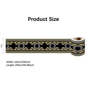 Autocollant de Plinthe Rayée Auto-Adhésive Décorative Murale pour Rénovation de Cuisine, Orientation Transversale - Product Image 2