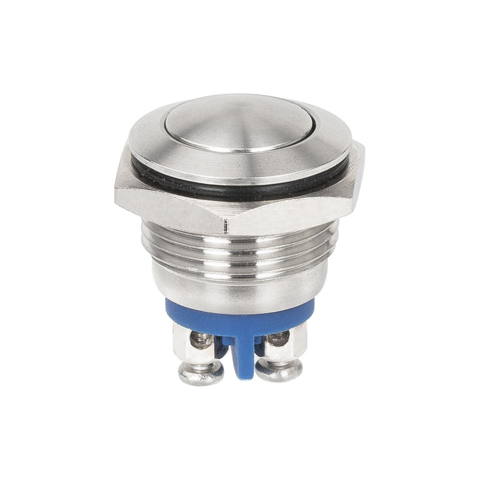 16mm Waterproof Arcuate Button Metal Push Button Switch 2 Pin Mini Round Momentary Push Button Momentary With Screw Terminals