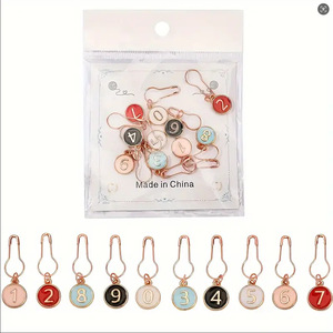 Marcadores de Puntos de Ganchillo con Diseño de Animales Adorables, Abalorios de Aleación Esmaltada, Clips de Bloqueo para Tejer, Accesorios DIY para Contador de Hileras - Product Image 4