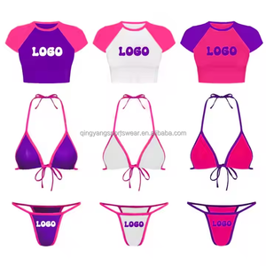 ชุดว่ายน้ำไมโครบิกินี่เซ็กซี่สำหรับผู้หญิง ปี 2023 แบบสองชิ้น ลายเสือดาวและลายสก็อต สไตล์บราซิลเลียนบิกินี่สำหรับสาวๆ - Product Image 2