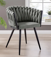 Chaise de salle à manger élégante, moderne et minimaliste avec dossier de soutien, portable pour la maison, l'hôtel, le restaurant, le bureau, le café, la boutique