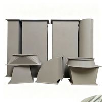 Tuyau de ventilation rectangulaire ignifuge en PP/PVC de grand diamètre pour le traitement des gaz résiduels Chine