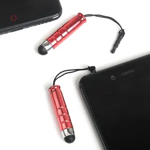 미니 스타일러스 터치 펜 용량 성 터치 연필 먼지 플러그 휴대 전화 태블릿 PC