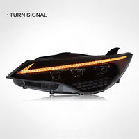 Faro Delantero para Toyota Camry, Especificación Estadounidense, 2015-2017, Faros LED Modificados, Encendido Secuencial, Señal de Giro Fluida, DRL