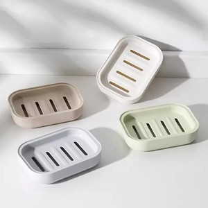Double Layered Rectangular Plastic Soap Dish With Lid For Bathroom Use - Product Image 1