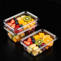 Conteneur en plastique PET multi-tailles, emballage en blister en plastique haute transparence pour salade de fruits, légumes, emballage à emporter