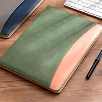 Carpeta de presentación de cuero A4 personalizable, tablero de documentos de Gerente de Ventas multifunción con logotipo personalizado, calculadora de ventas