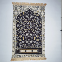Tapis de prière musulman en fausse fourrure de cachemire de luxe, avec dos antidérapant, doux, confortable, pour la maison, couverture de prière halal