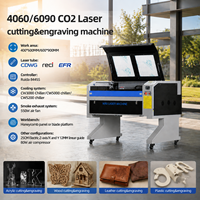 Machine de gravure laser 6090, machine de découpe laser CO2 9060 60W 80W 100W pour acrylique, bois, MDF