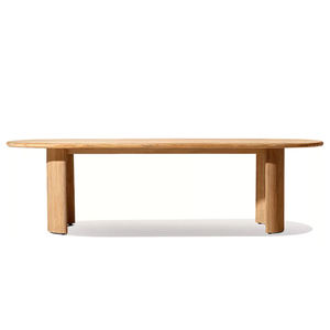 Table et chaises en teck d'extérieur, imperméables et résistantes aux UV, pour hôtel, maison d'hôtes, villa design, jardin, meubles en rotin personnalisés - Product Image 3