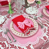 Napperons de table décoratifs en lin pour les fêtes de Noël, écologiques, lavables, réutilisables, bordure blanche, taille personnalisée, plusieurs couleurs, pour les fêtes