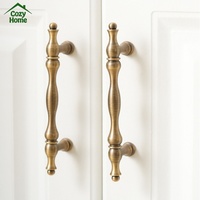 Poignées de porte de style français, poignées de tiroir, de commode et de placard, en bronze antique et laiton massif, poignées longues pour portes d'armoires