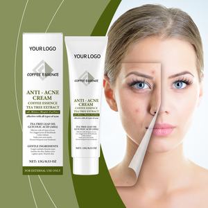 Crème pour le visage <span class=keywords><strong>anti</strong></span>-acné efficace et rapide pour les soins du visage Essence de café arbre à thé pour l'élimination des imperfections Collagène enrichi - Product Image 1