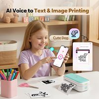 Printer Mini Phomemo M03C untuk Ponsel, Printer Portabel Bluetooth untuk Kartu Flash & Stiker Edukasi