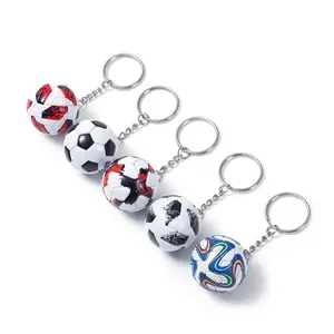 Keyring For Men's Simulation Mini Football Pendant Key Chain Fashion Bag Pendant Accessories Car Key Ring Sports Souvenir Gift