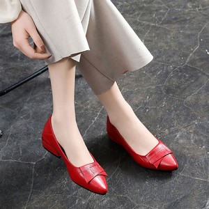 Nouvelles chaussures pour femmes, style coréen d'été, à semelle haute et talon bas, à enfiler, en tissu écossais rouge, dessus en PU, semelle extérieure en caoutchouc - Product Image 2