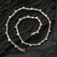 Collier ovale en laiton micro-incrusté de zircon, style luxe léger, assorti pour couple