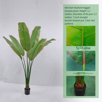 Grand palmier bananier artificiel en plastique léger, plante d'intérieur très réaliste avec grandes feuilles pour la décoration intérieure
