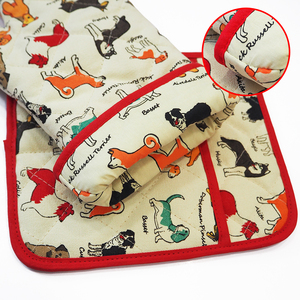 2020 Tùy Chỉnh In Chịu Nhiệt Bông Lò Găng Tay Và Nồi Chủ Sở Hữu 2-Mảnh Bộ - Product Image 3