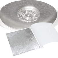 Taiwan Imitation feuille d'argent feuilles 9*9 CM 2000 pièces/paquet Imitation feuille d'argent maison plafond meubles décoration feuille d'or