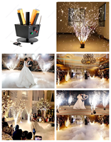 Machine pyrotechnique d'intérieur à télécommande pour feux d'artifice de fontaine pyro froide rotative pour la décoration de fête de mariage