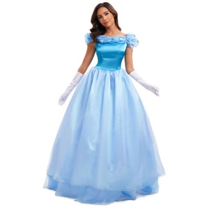 Disfraz de Princesa Cenicienta para Adultos, Color Azul, para Juegos de Rol, Fiestas, Cosplay - Product Image 2