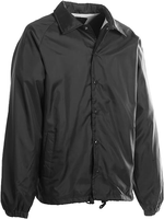 Veste Coach pour homme coupe-vent classique noir en nylon résistant à l'eau coupe décontractée boutons-pression manteau vierge