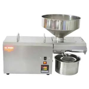 Cheap 810w small oil mill 3~5kg/h oil pressers cold and hot sunflower oil press machine