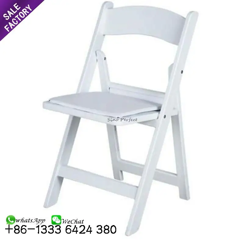 Оптовая продажа, высокое качество, уличный складной стул, свадебное торжество, пластиковые садовые стулья Wimbledon, белый полимерный складной стул