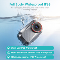 2026 Neue Motorrad- und Fahrrad-Dashcam 1080P IP66 Wasserdicht WiFi Telefonverbindung Plug & Play Aufnahme Rückspiegelhalterung 140°