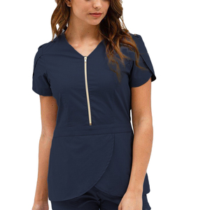 Uniforme d'infirmière élégant, blouses d'infirmière, uniforme de gommage d'<span class=keywords><strong>anatomie</strong></span> gris, fermeture éclair avant pour femmes, joggeurs - Product Image 4