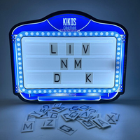 Tablero de letras del alfabeto DIY de acrílico OEM, señal de mensaje de pantalla VIP, presentador de botella LED luminoso con logotipo personalizado para club nocturno