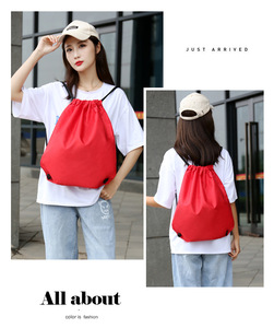 Wholesale Custom Logo Promotional Drawstring Bags Bulk Gift Event Trade Show Giveaway Ripstop Polyester Gym Cinch Sack <b>Backpacks</b> - Product Image 4