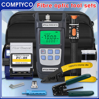 Kit d'outils pour fibre optique avec compteur de puissance optique de haute précision AUA-Y710A (-70~+10dBm) et localisateur de défaut visuel 10 km